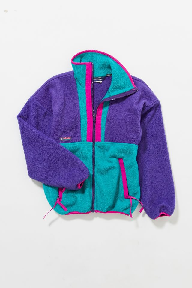 Vintage Columbia Colorblock Fleece Full-Zip Jacket