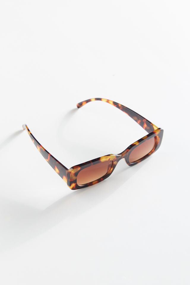 Mantsjoerije Postcode Ziekte Sade Slim Rectangle Sunglasses | Urban Outfitters