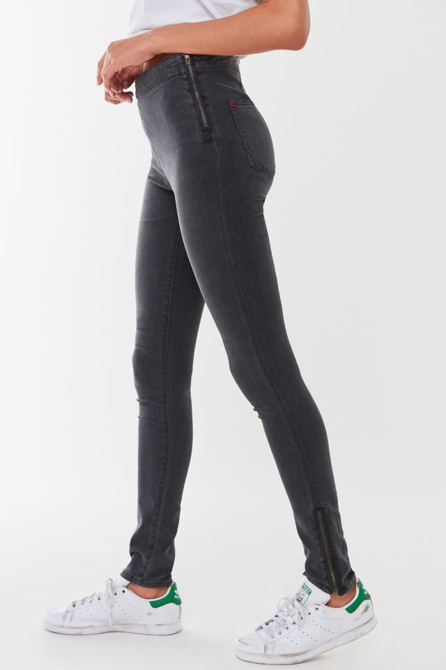 Washed black high hot sale waisted skinny jeans