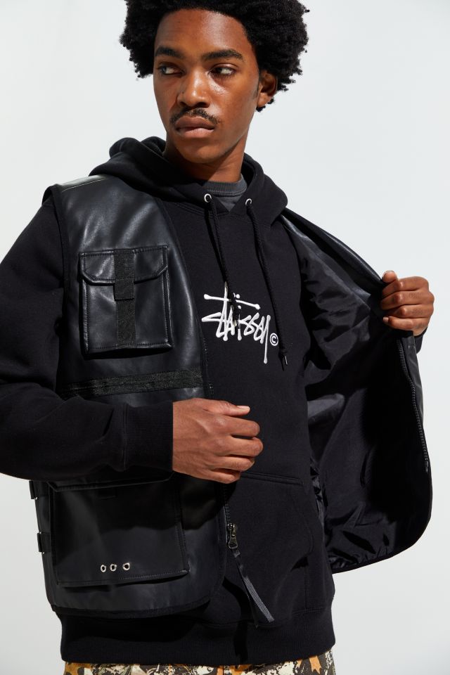 UO Faux Leather Utility Vest  #1