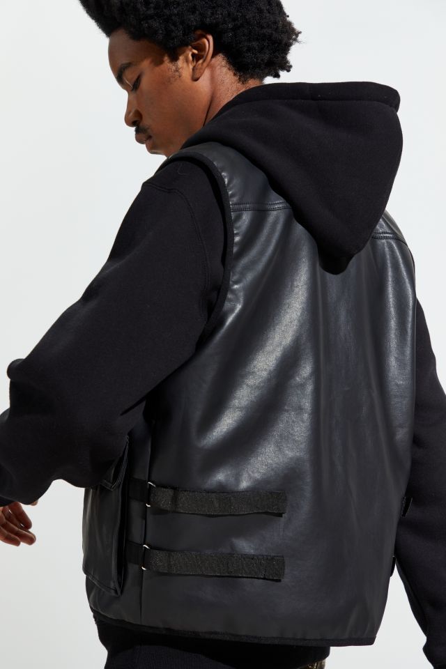 UO Faux Leather Utility Vest  #4