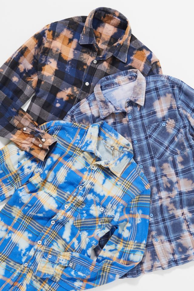 Urban Renewal Recycled Bleach Splatter Flannel Shirt  #1