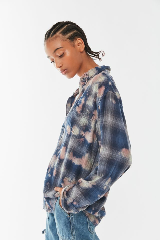 Urban Renewal Recycled Bleach Splatter Flannel Shirt  #4