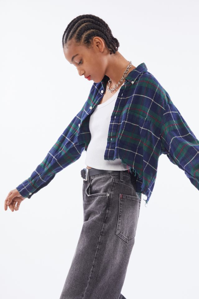 Urban Renewal Recycled Frayed Edge Flannel Shirt  #4