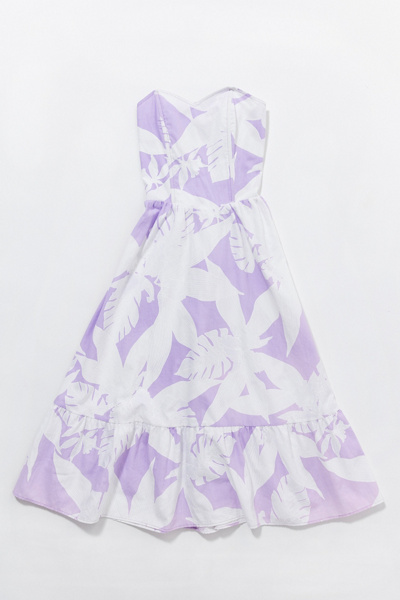 urban outfitters purple floral dress UO  Midikleid Odila mit Blumenmuster in Lila