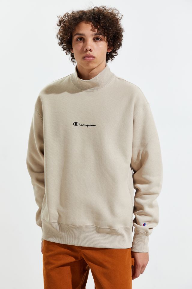 Champion UO Exclusive Embroidered Script Logo Mock Neck Sweatshirt