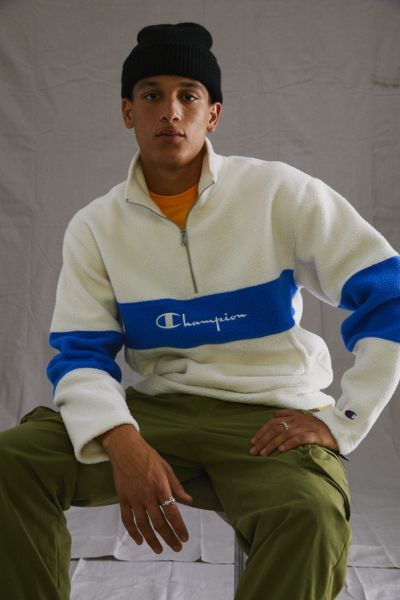 Champion Sherpa Quarter Zip Sweatshirt Urban Outfitters