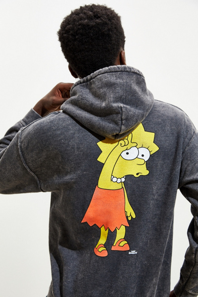 The Simpsons Lisa Loser Pigment Dye Hoodie Sweatshirt | Urban