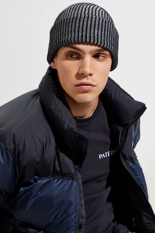 【BAON】[unisex] Keben Stripe Over Knit Hood Zip-Up Oversized Cable Knit Zip-Up Hooded Sweater CG421 - Acubi