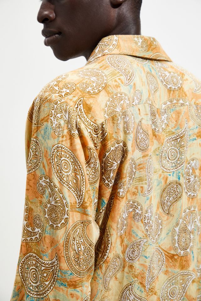 Raga Man Paisley Button-Down Shirt #3