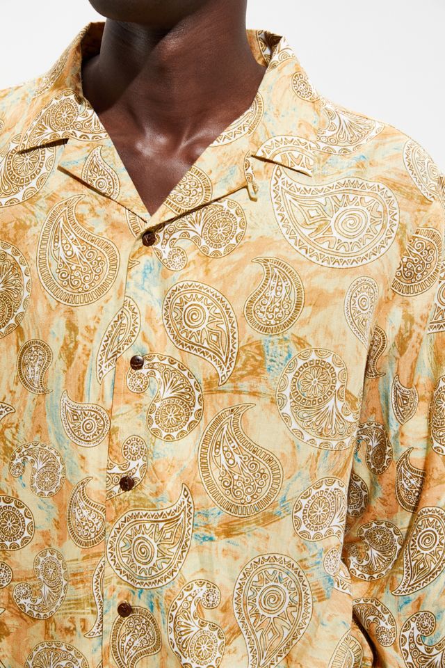 Raga Man Paisley Button-Down Shirt #4