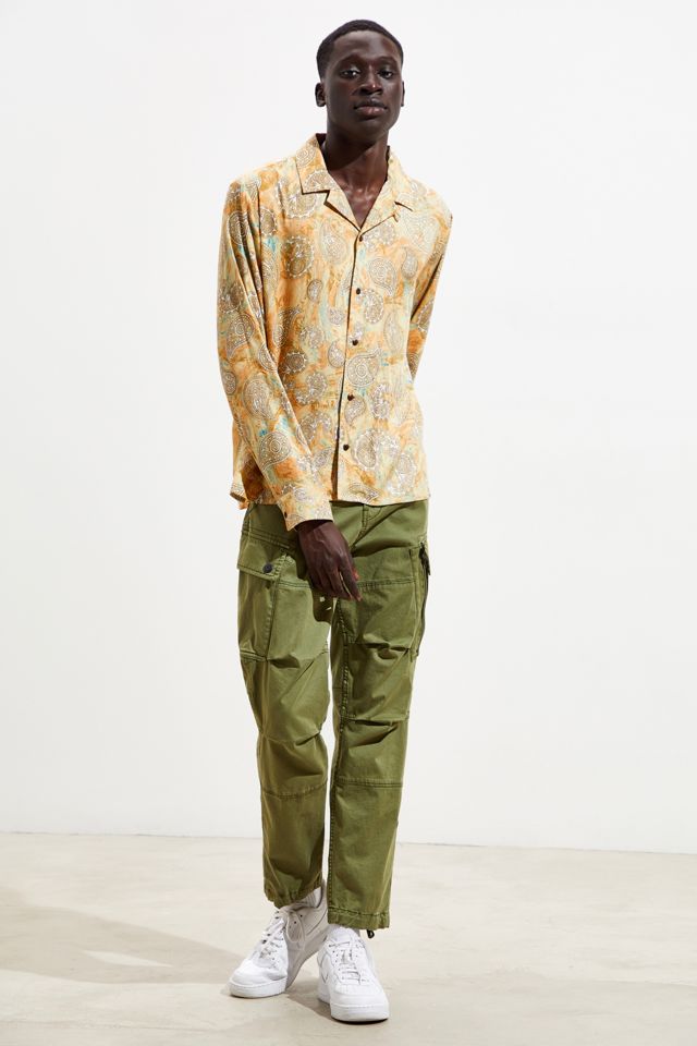 Raga Man Paisley Button-Down Shirt #5