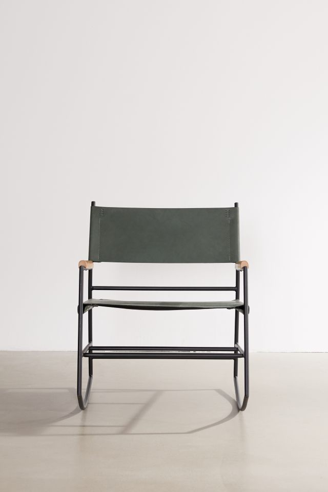 Hyde Leather Rocking Chair #1