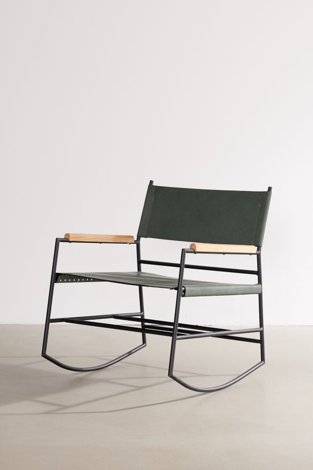 Hyde Leather Rocking Chair #2