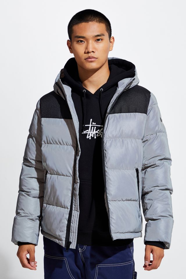 DKNY Reflective Hooded Puffer Jacket | Urban Outfitters