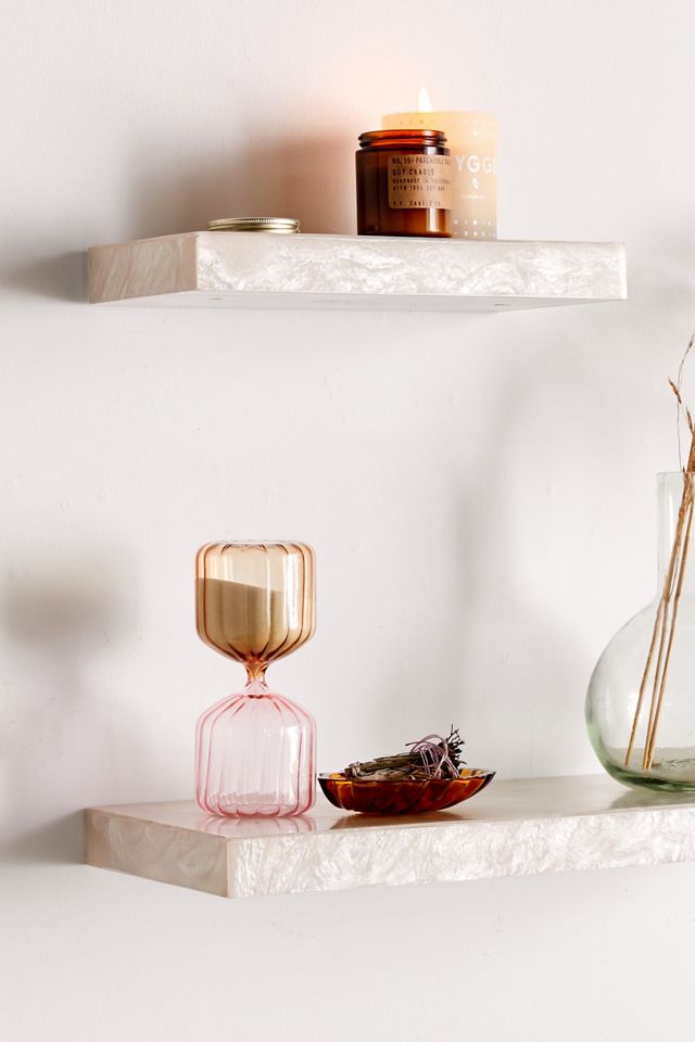Agnes Pearlescent Floating Wall Shelf #1