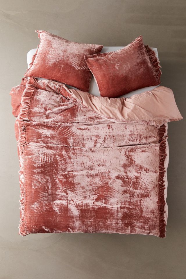 Velvet Ruffled Edge Duvet Cover #1