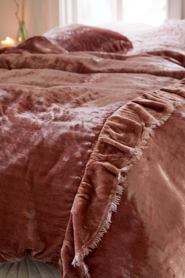 Velvet Ruffled Edge Duvet Cover #2
