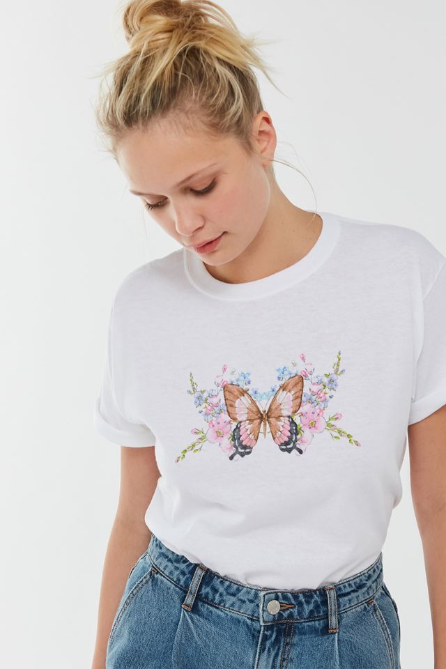 BDG Floral Butterfly Tee | Urban Outfitters