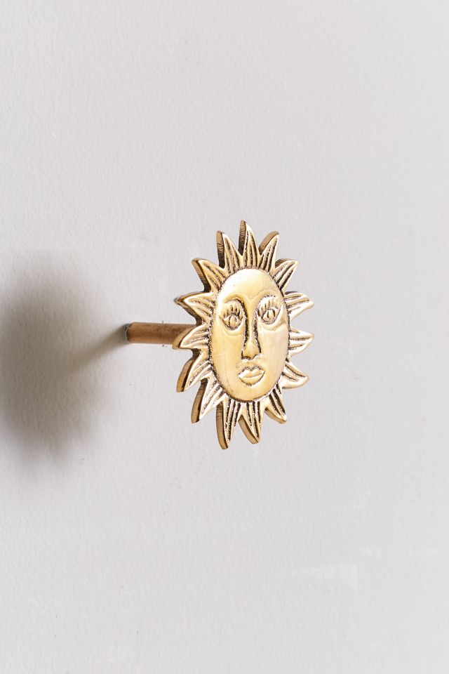 Gilded Sun Wall Hook