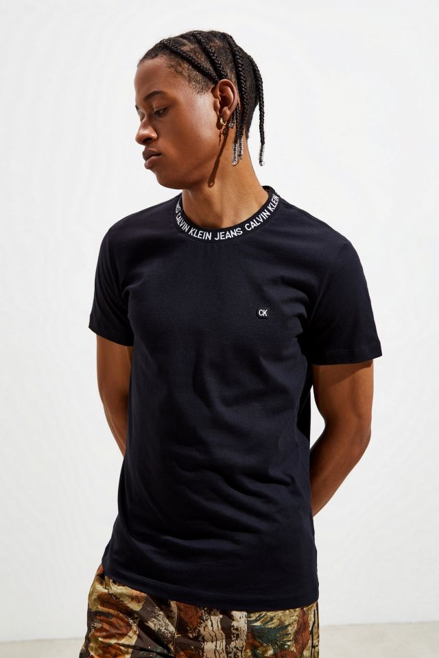 Calvin Klein Logo Collar Tee | Urban Outfitters Canada