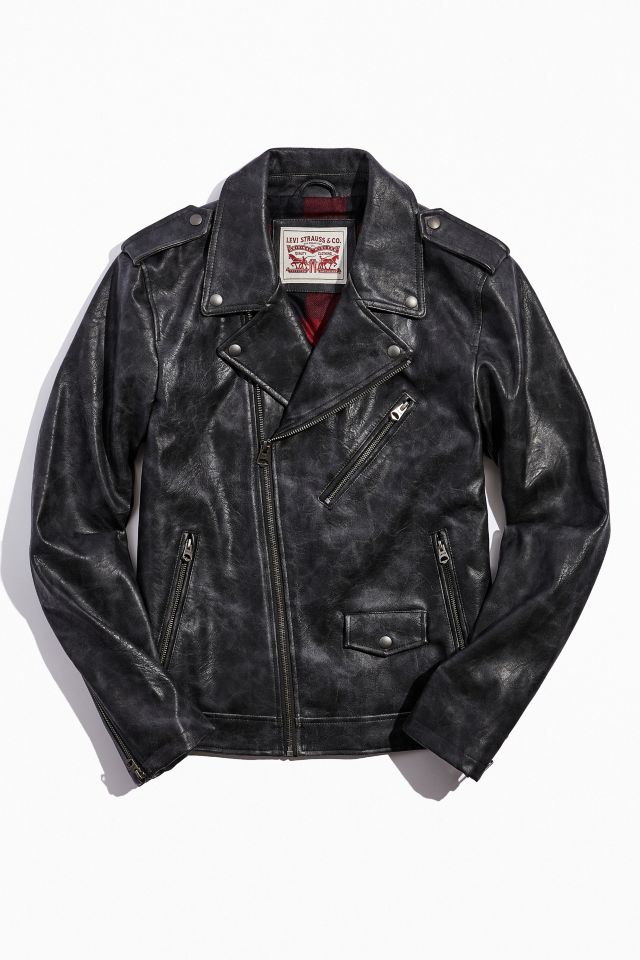 Levi's Capital E Vintage Y2K Brown Motorcycle Leather Jacket XS LVC