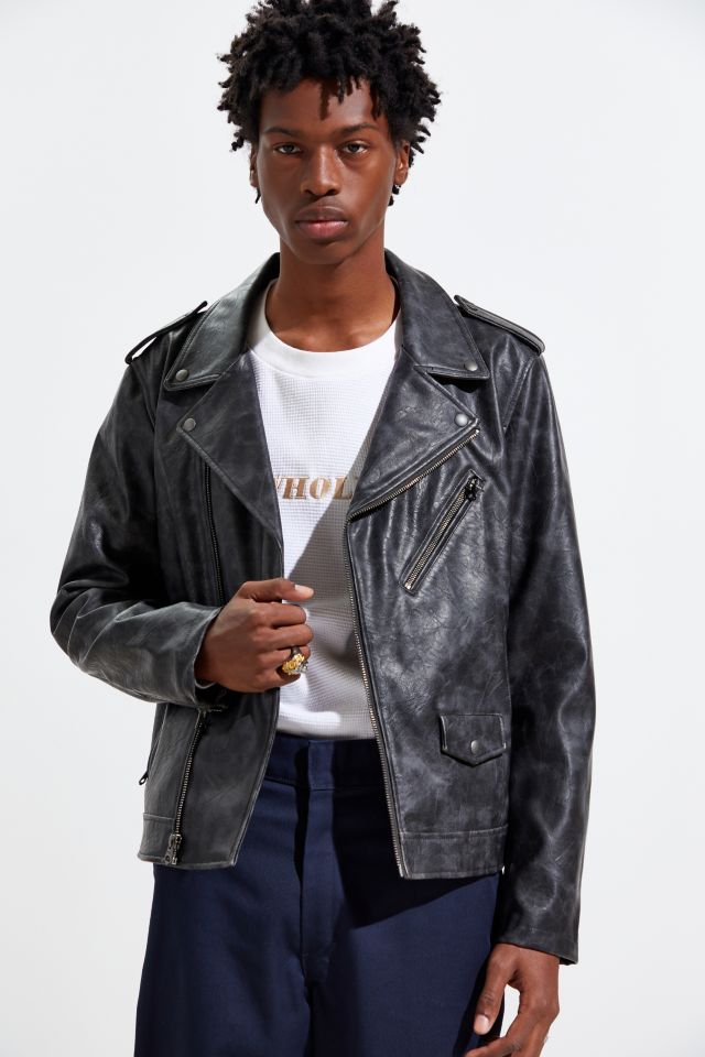 Levi's leather cheap moto jacket men's