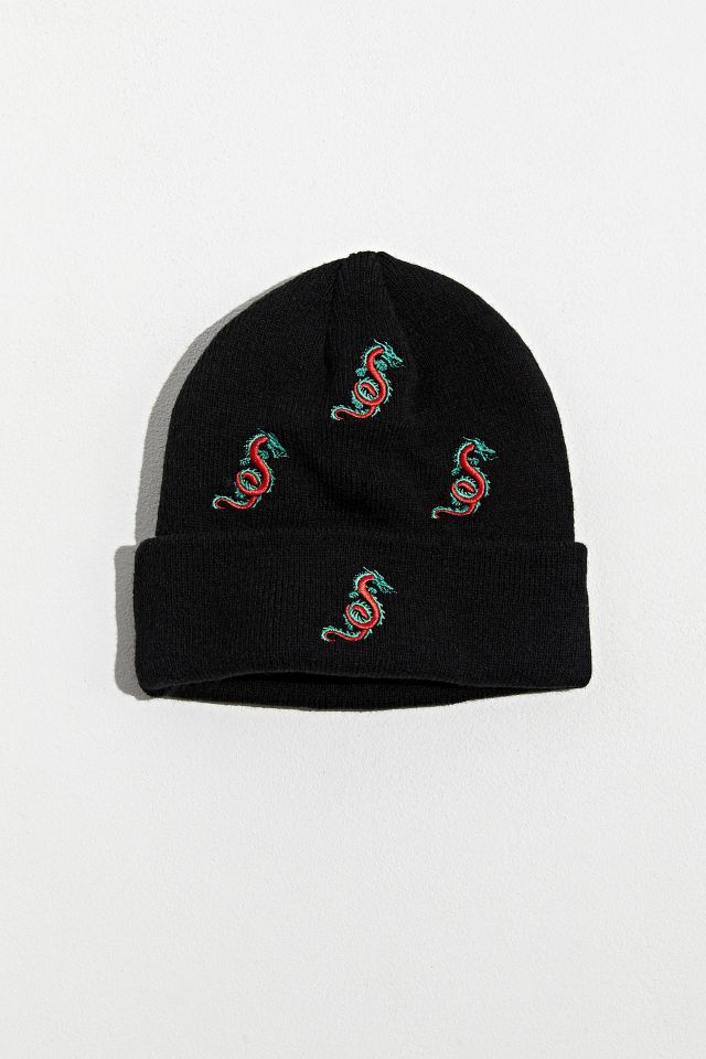 Embroidered Dragons Beanie  #1