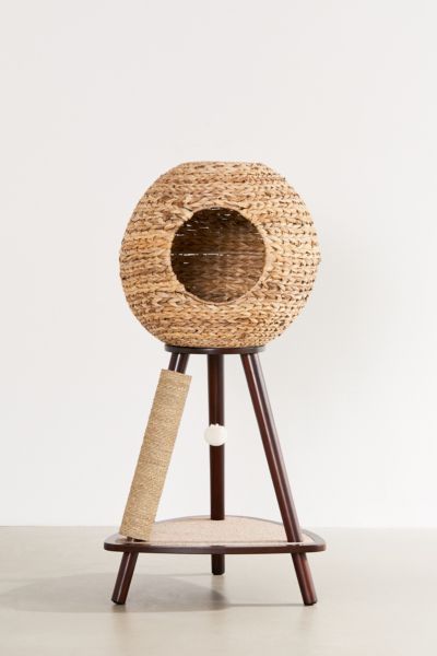 Sauder natural shop sphere cat tower