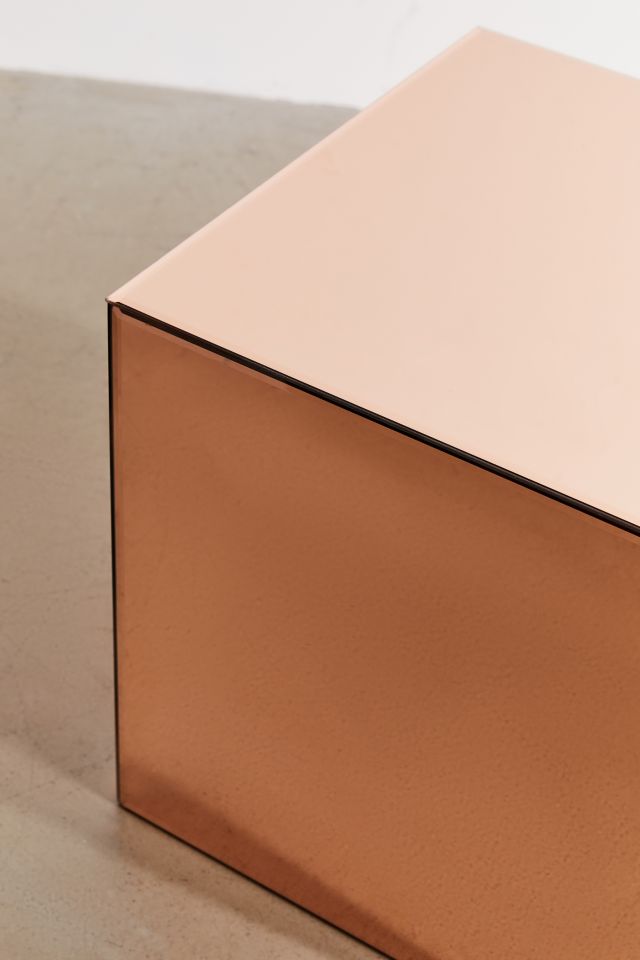 Mirrored Cube Side Table #4