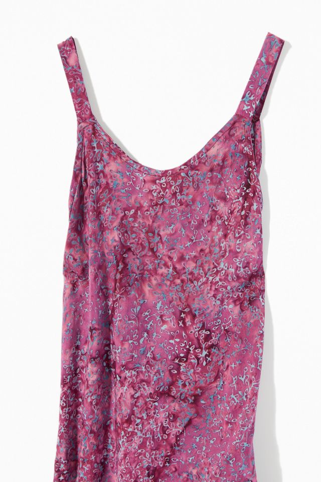 Vintage Purple Printed Midi Dress #1