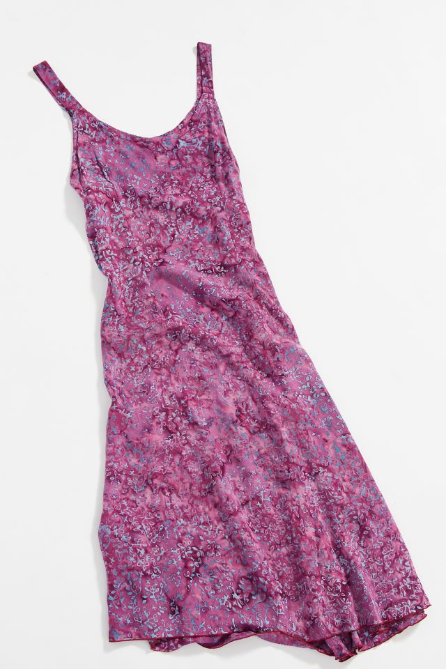 Vintage Purple Printed Midi Dress #2