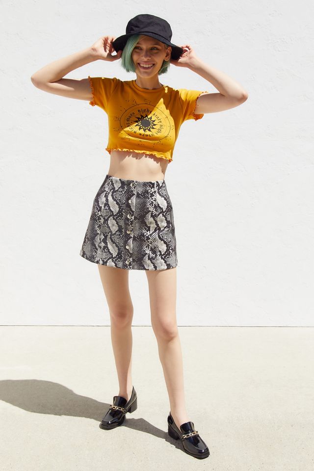 BDG Night Stars Lettuce-Edge Cropped Tee #1