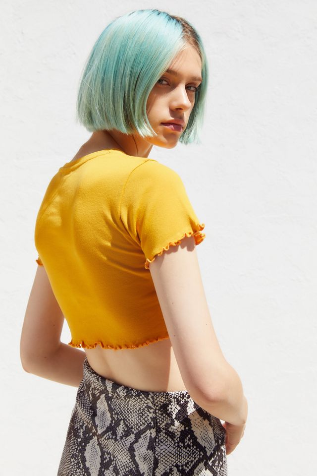 BDG Night Stars Lettuce-Edge Cropped Tee #2