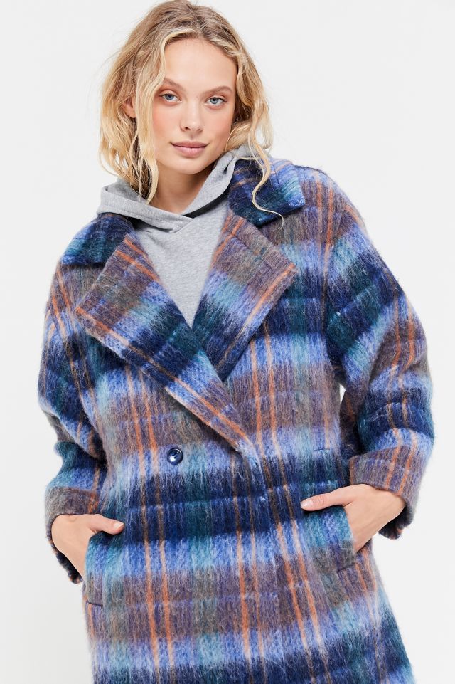 Uo oversized plaid cheap wool overcoat