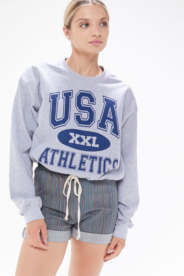 Chandail en molleton court avec ourlet à cordon USA Athletics BDG