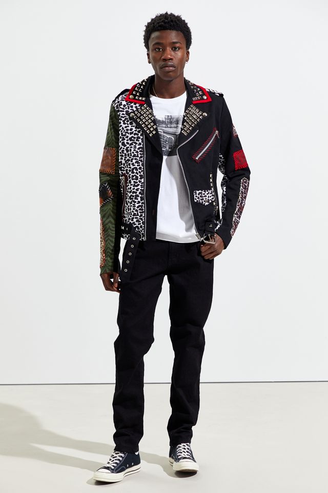 Tripp NYC Rock Steady Studded Moto Jacket | Urban Outfitters Canada