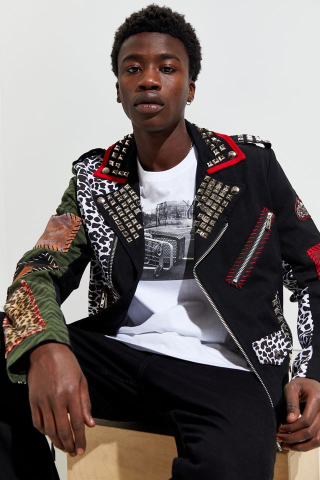 Tripp NYC Rock Steady Studded Moto Jacket | Urban Outfitters