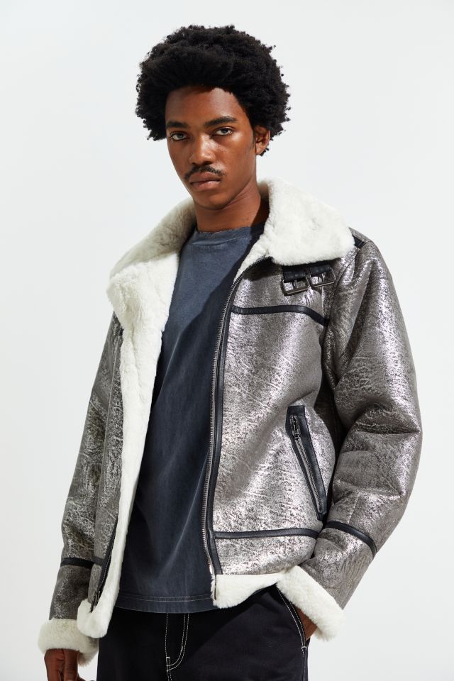 Shearling b3 sales bomber jacket