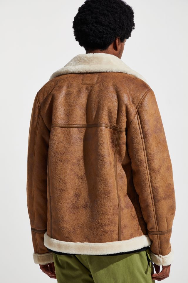 UO Faux Shearling B3 Bomber Jacket  #4