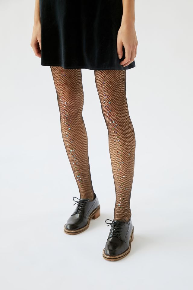 UO Side Jewel Fishnet Tight | Urban Outfitters