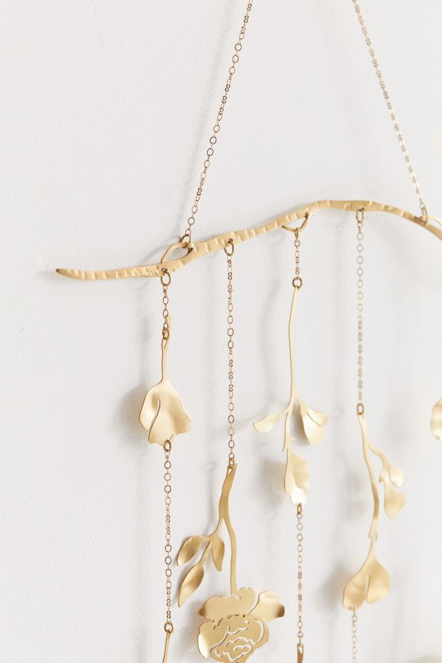 Ariana Ost Gilded Floral Wall Hanging #2