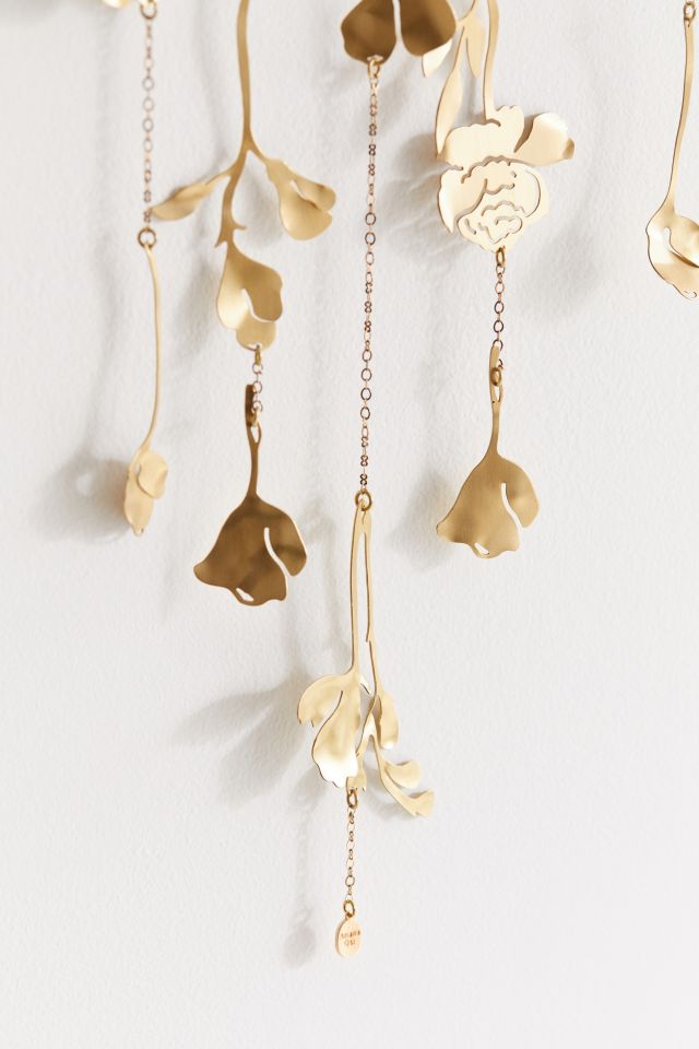 Ariana Ost Gilded Floral Wall Hanging #3