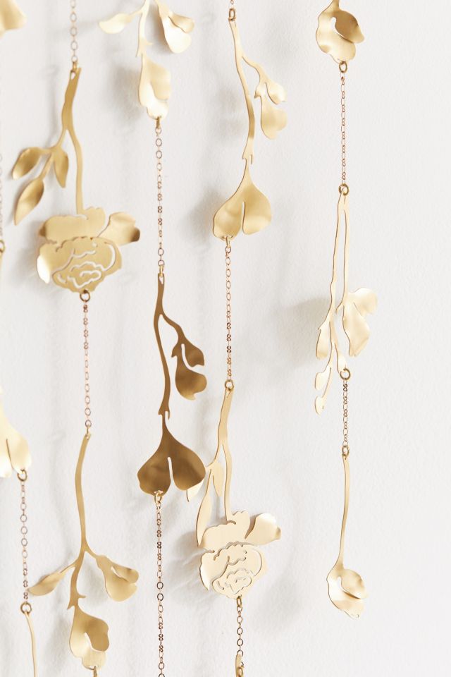 Ariana Ost Gilded Floral Wall Hanging #4