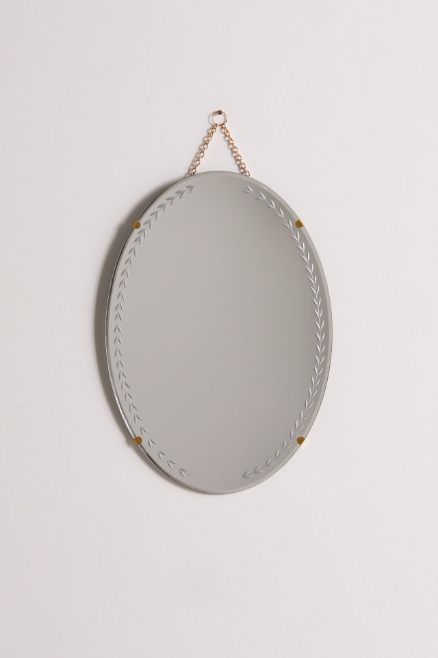 Miroir mural oval gravé Emerson #1