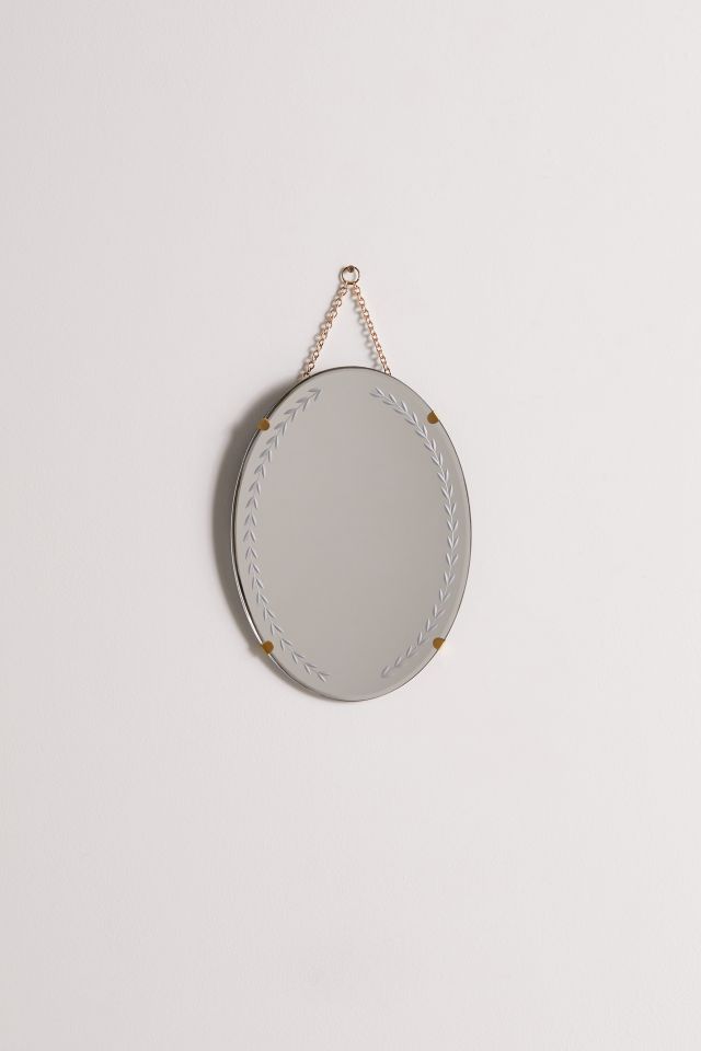 Miroir mural oval gravé Emerson #2