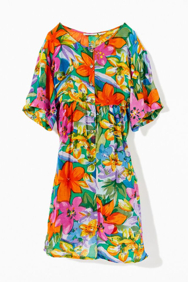 spring dresses for women midi spring dress Women's Rosy Outlook Pink Multi Floral Cotton Tie-Belt  Midi Dress