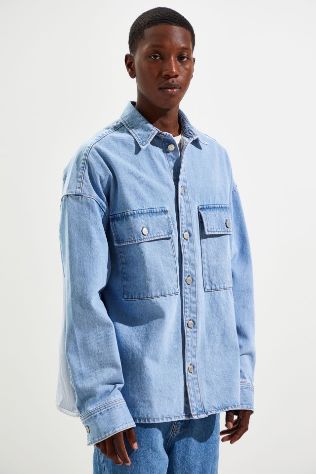 LAB101 Ghost Shell Oversized Shirt Jacket | Urban Outfitters