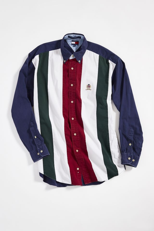 Vintage Tommy Hilfiger Multi Stripe Button-Down Shirt #1