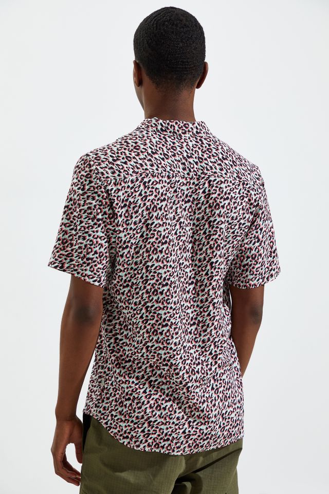 Barney Cools Leopard Holiday Short Sleeve Button-Down Shirt  #4